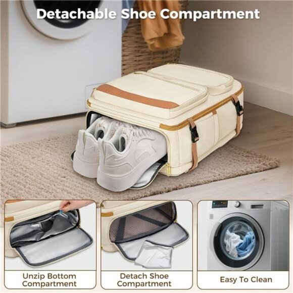 Airline approved personal item bag 18x14x8 carry on backpack travel women - Picture 6 of 8